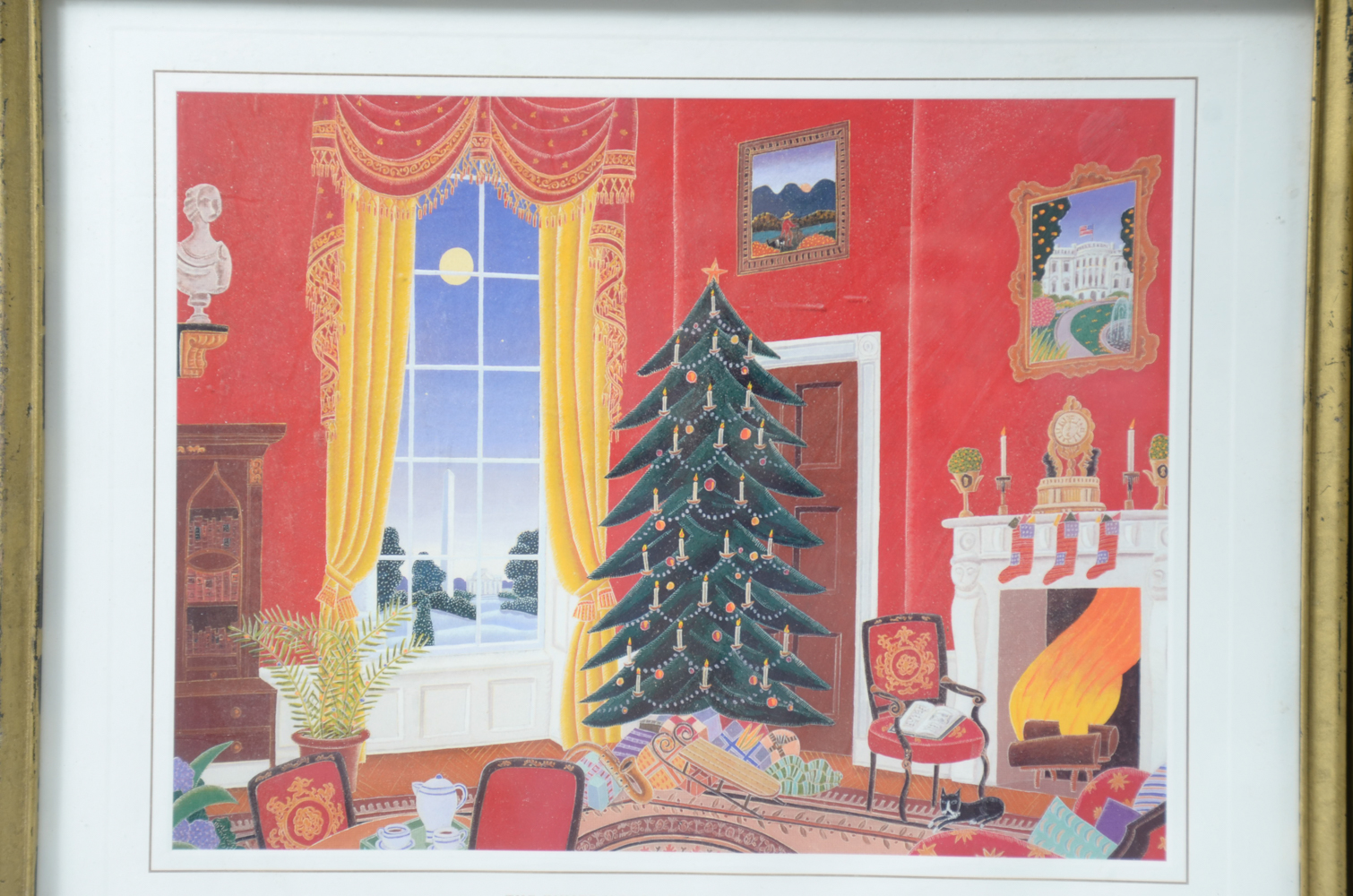 1994 and 2000 White House Christmas Cards in Frames