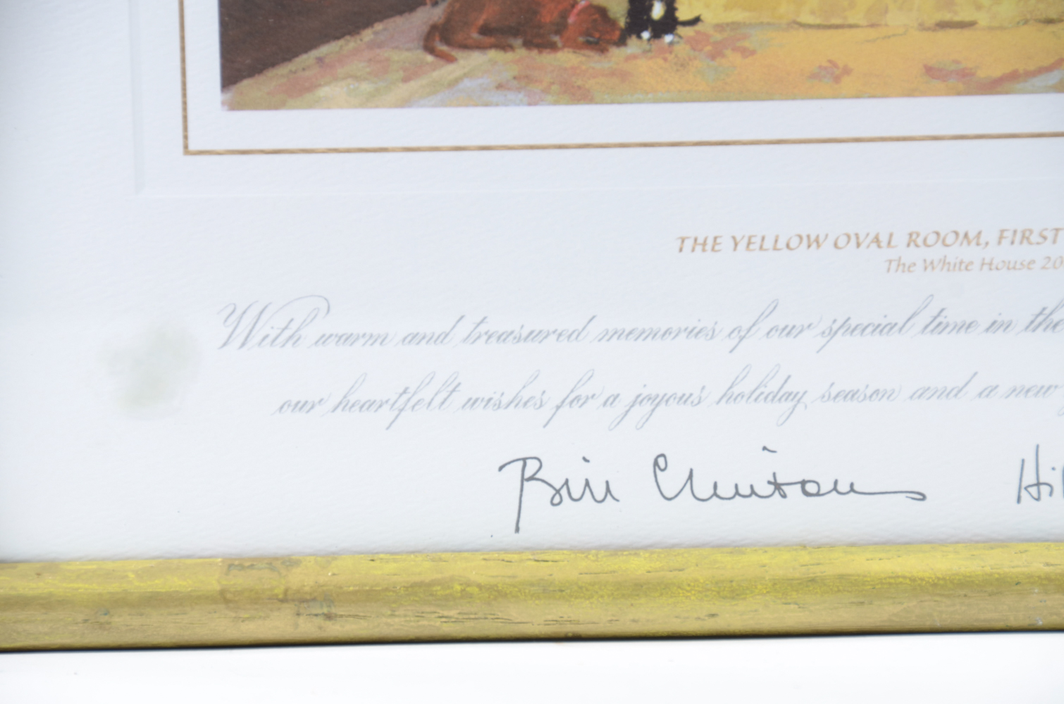 1994 and 2000 White House Christmas Cards in Frames