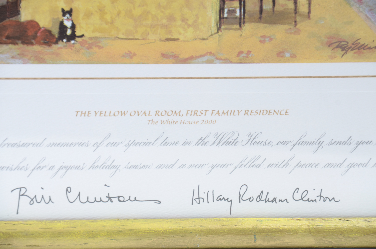 1994 and 2000 White House Christmas Cards in Frames