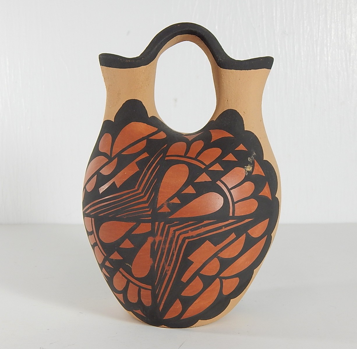 Artist Signed Hand Painted Jemez Wedding Vase