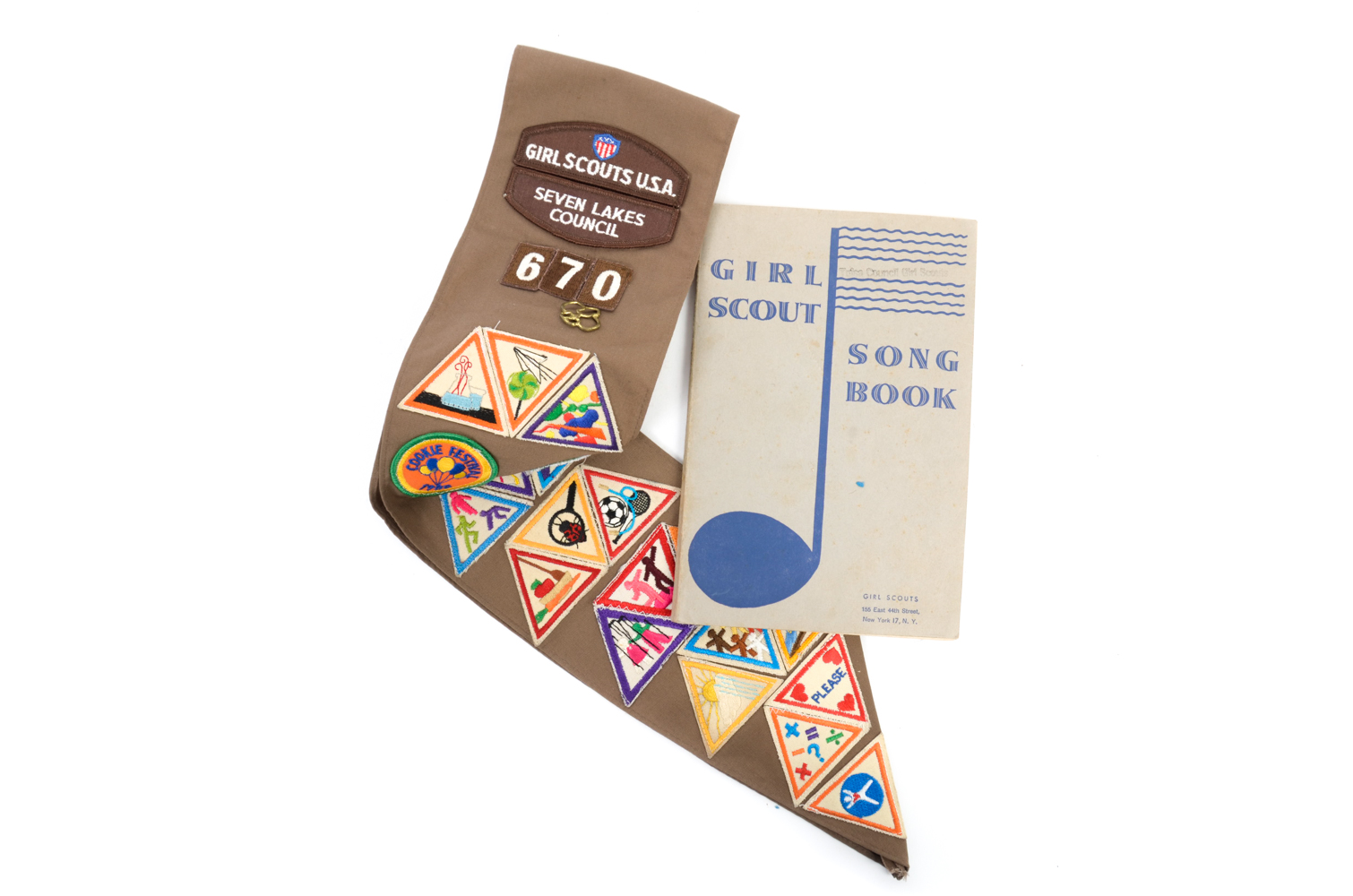 Vintage Girl Scout Sash and Song Book