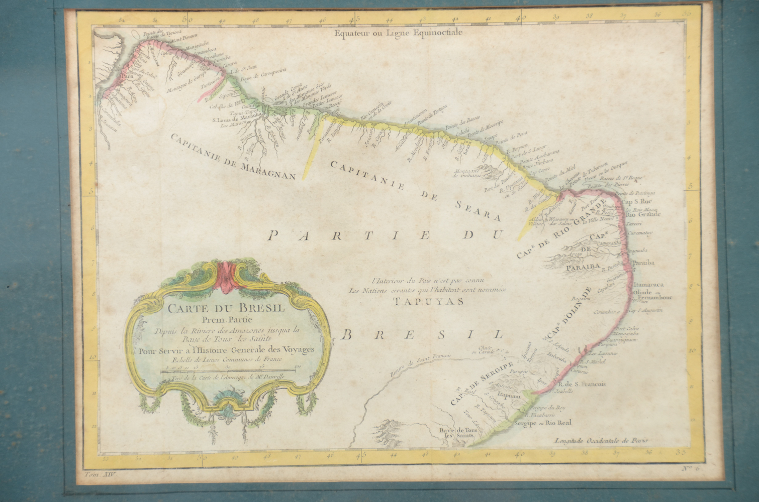Antique "Carte du Bresil" Map by Jacques-Nicolas Bellin
