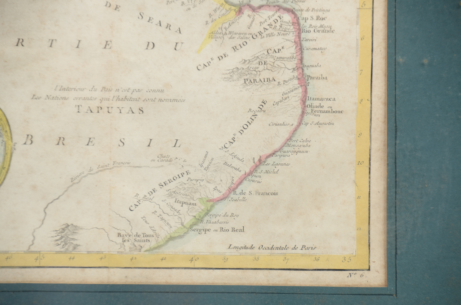 Antique "Carte du Bresil" Map by Jacques-Nicolas Bellin