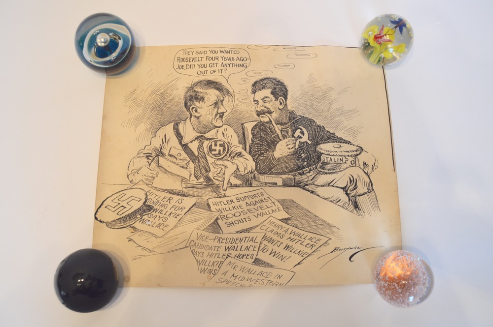 Clifford Berryman Original 1940's Cartoon of Hitler & Stalin