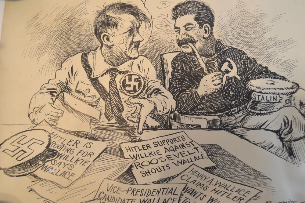 Clifford Berryman Original 1940's Cartoon of Hitler & Stalin