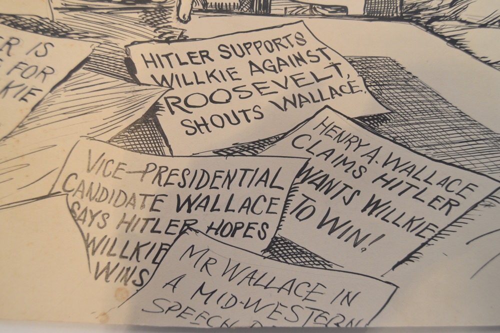 Clifford Berryman Original 1940's Cartoon of Hitler & Stalin