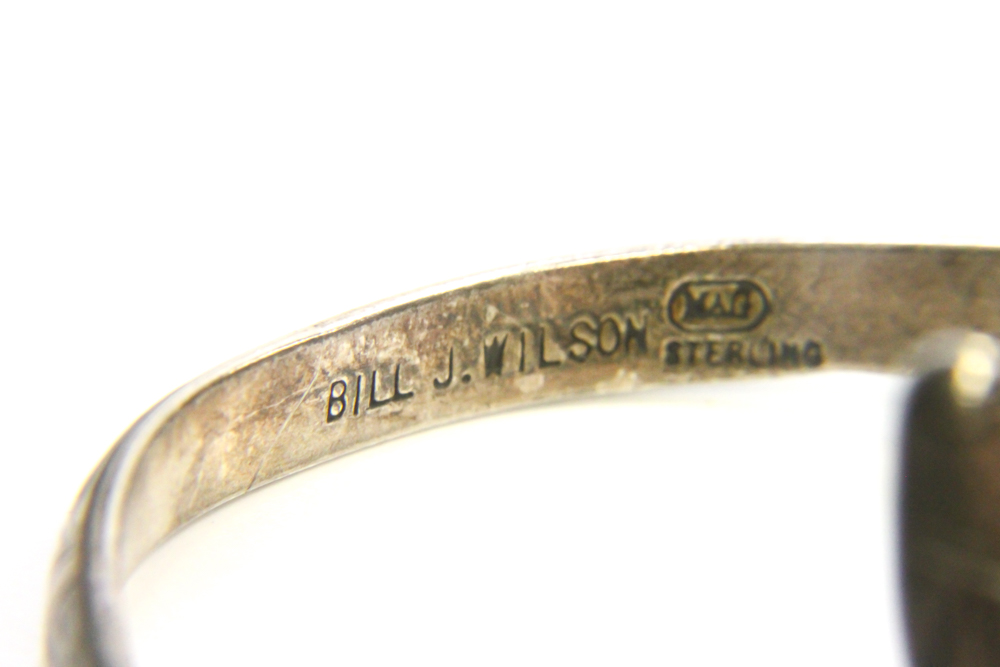 Vintage Sterling Silver Bill J. Wilson Native American Fox, Eagle Bracelet & Rings, Mexican Snake Bracelet