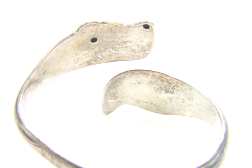 Vintage Sterling Silver Bill J. Wilson Native American Fox, Eagle Bracelet & Rings, Mexican Snake Bracelet