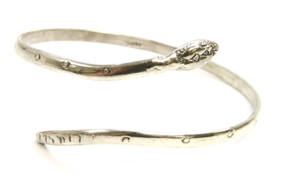 Vintage Sterling Silver Bill J. Wilson Native American Fox, Eagle Bracelet & Rings, Mexican Snake Bracelet