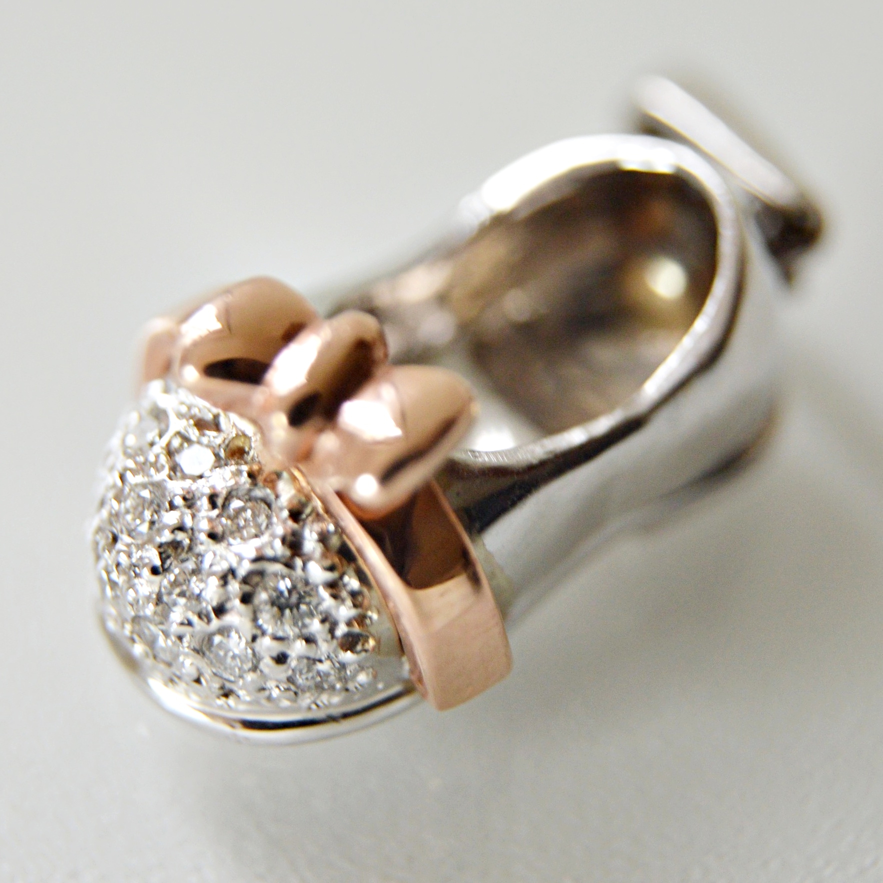 Diamond Baby Shoe Pendants