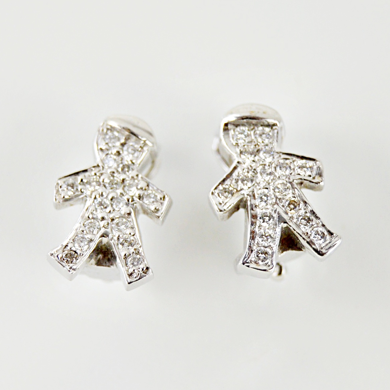 Pair of Diamond 'Boy' Bracelet Clip-On Charms