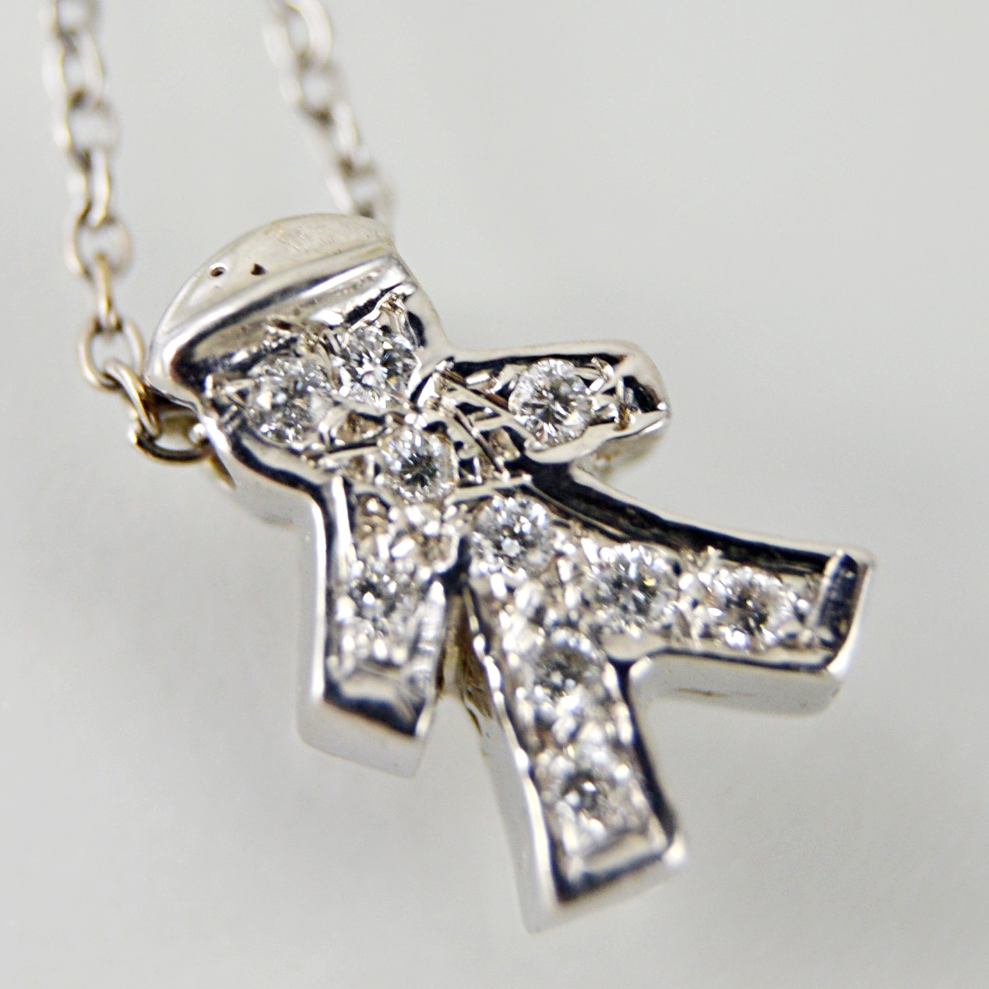 Diamond 'Boy' Pendant Necklace