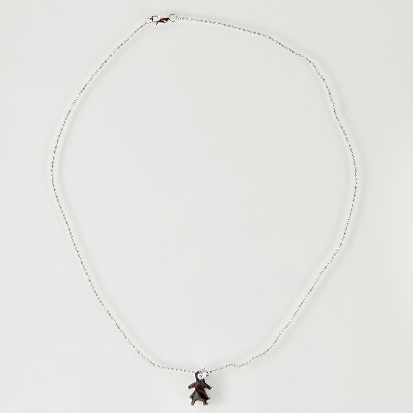 Diamond 'Gir'l Pendant Necklace