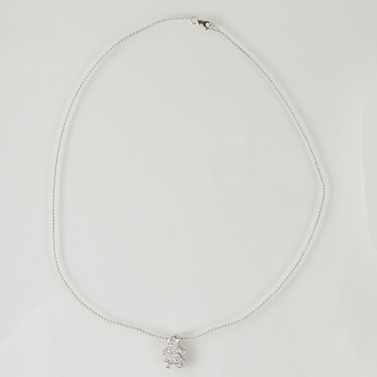 Diamond 'Girl' Pendant Necklace