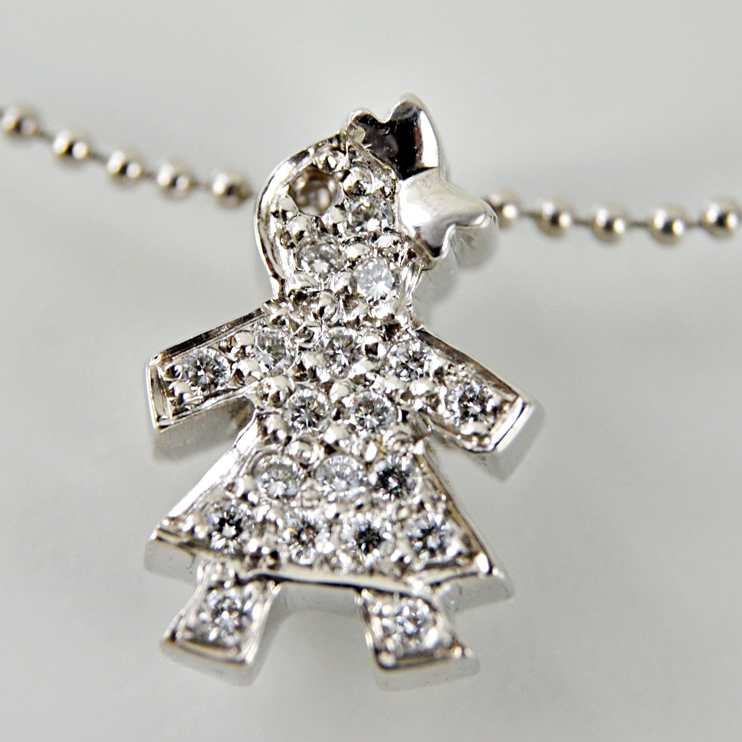 Diamond 'Girl' Pendant Necklace