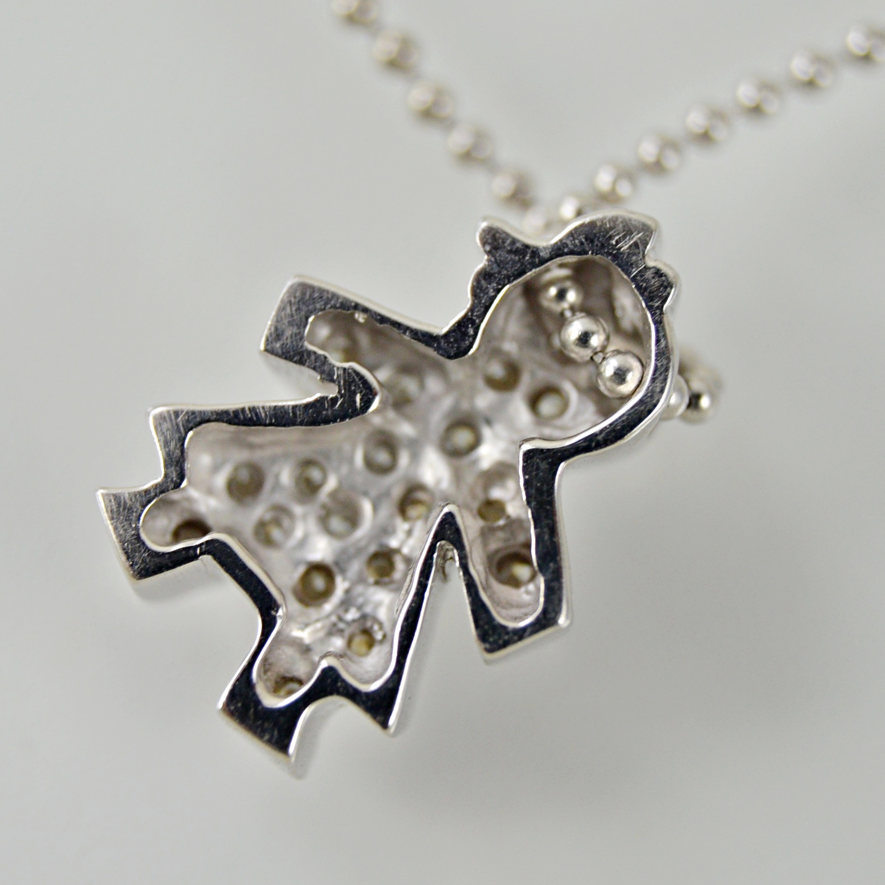 Diamond 'Girl' Pendant Necklace