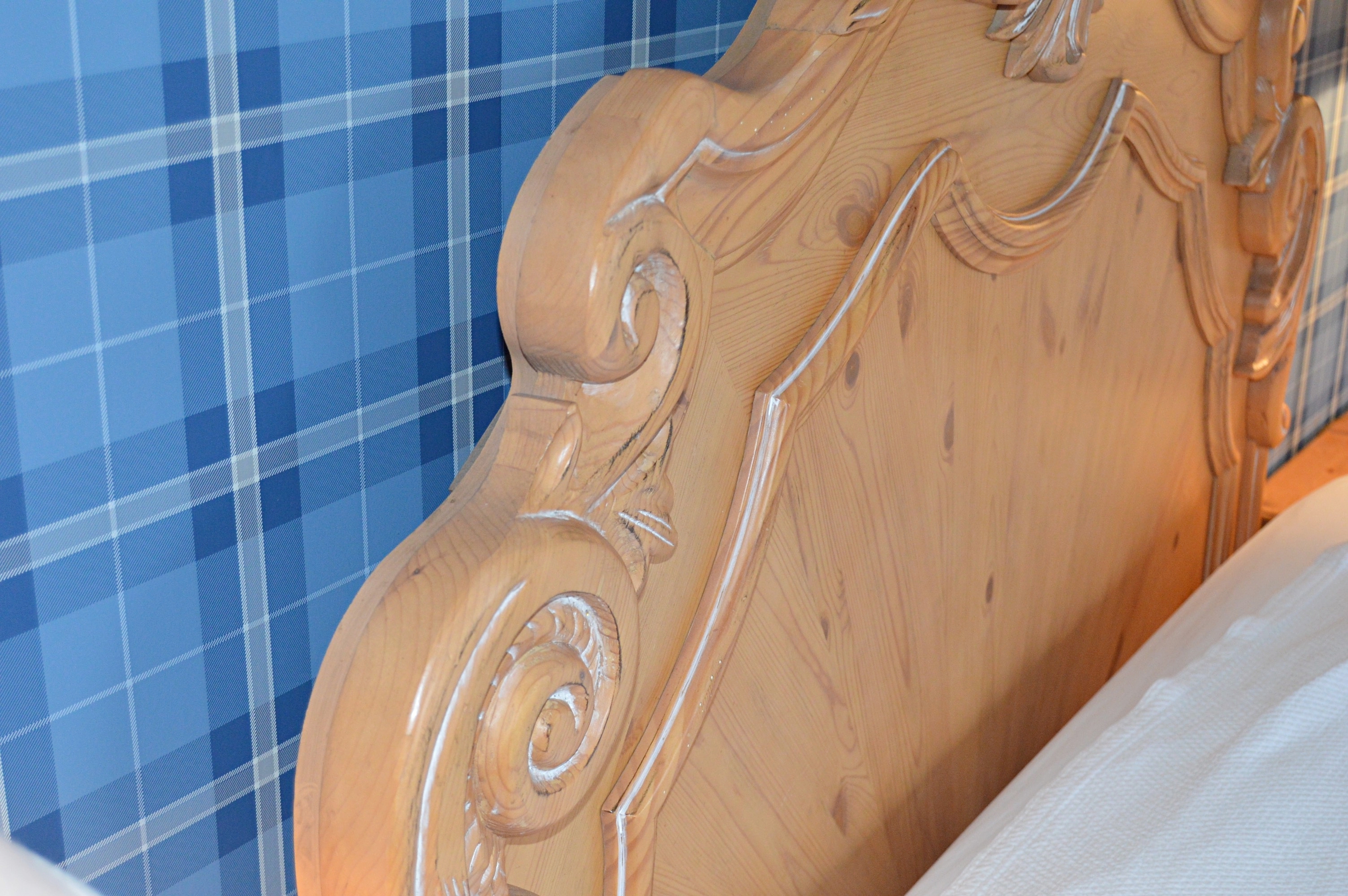Carved Wood Full Headboard