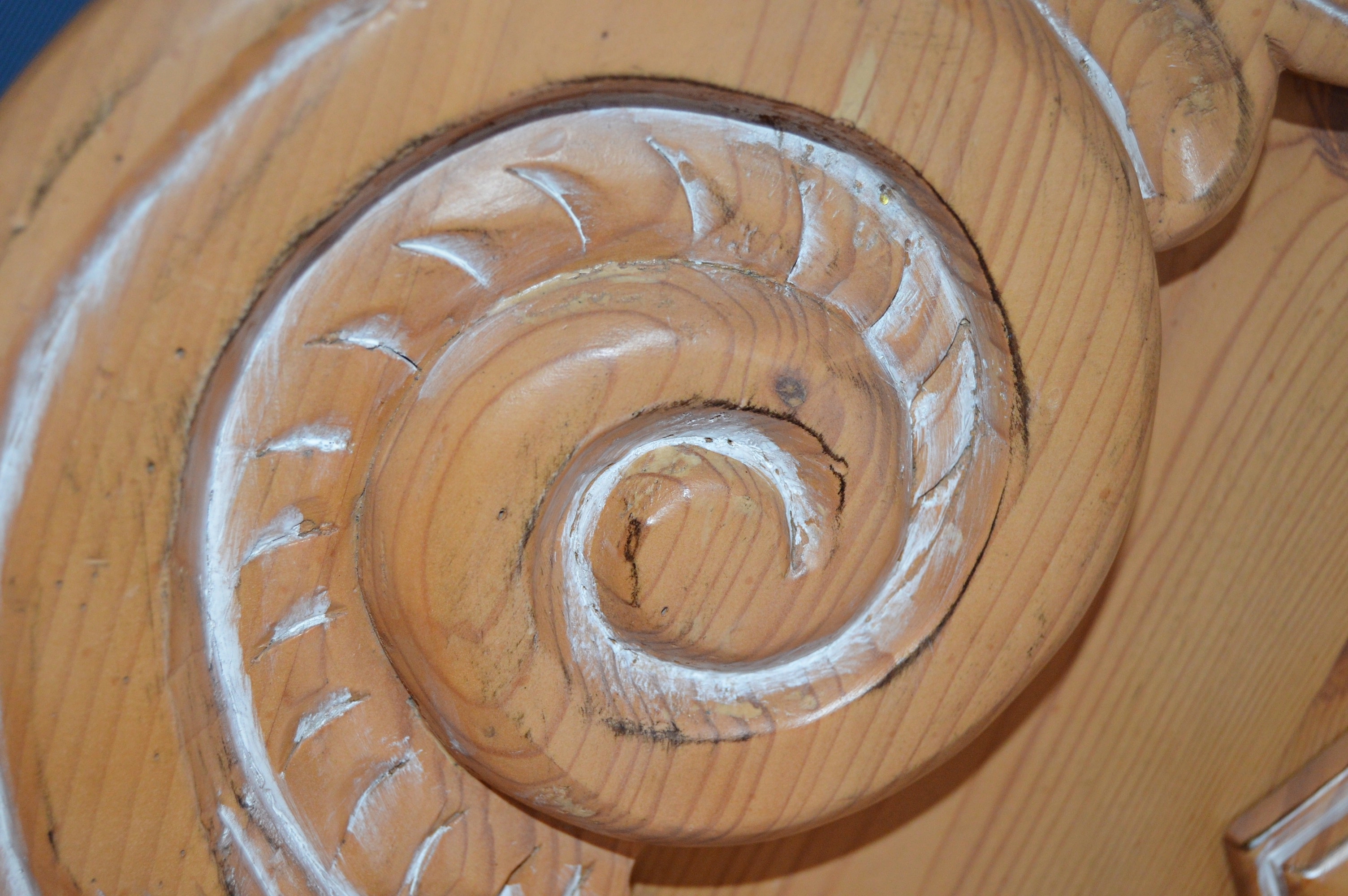 Carved Wood Full Headboard