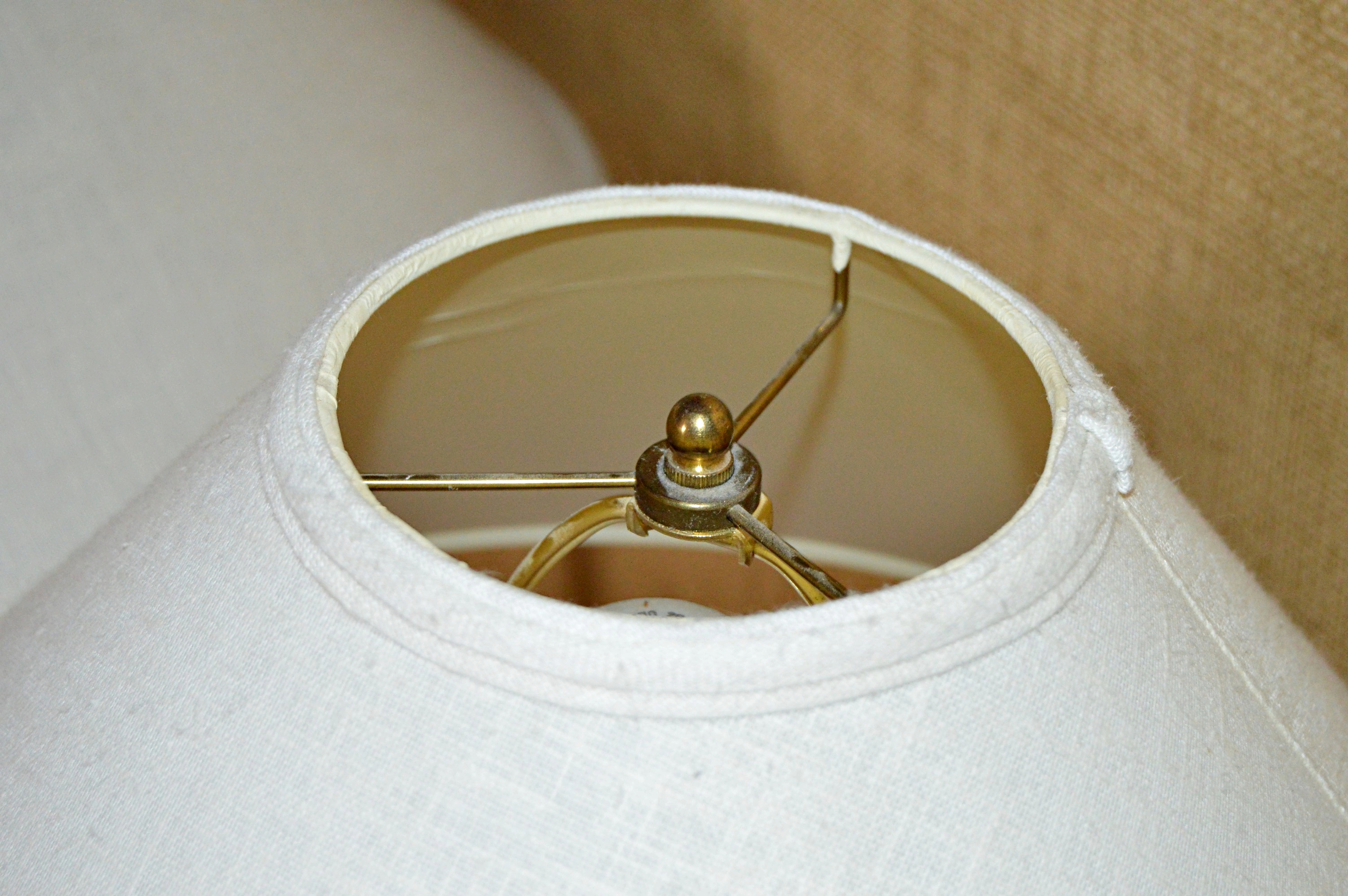 Matching White Bamboo Lamps