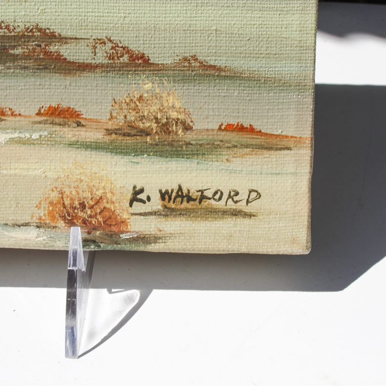 Kenneth Walford Signed Original Oil on Canvas Painting
