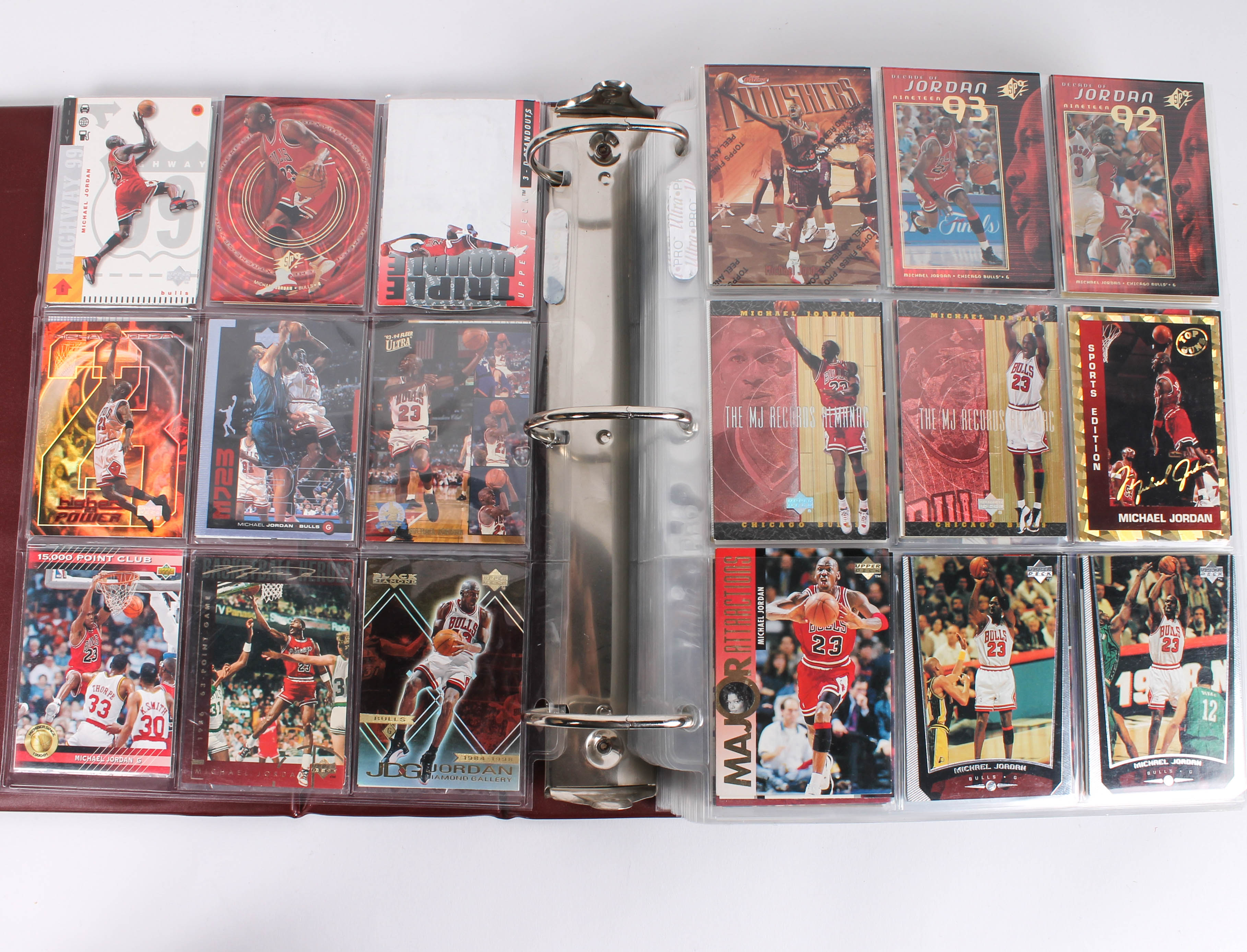 Collection of Basketball Trading Cards including Michael Jordan