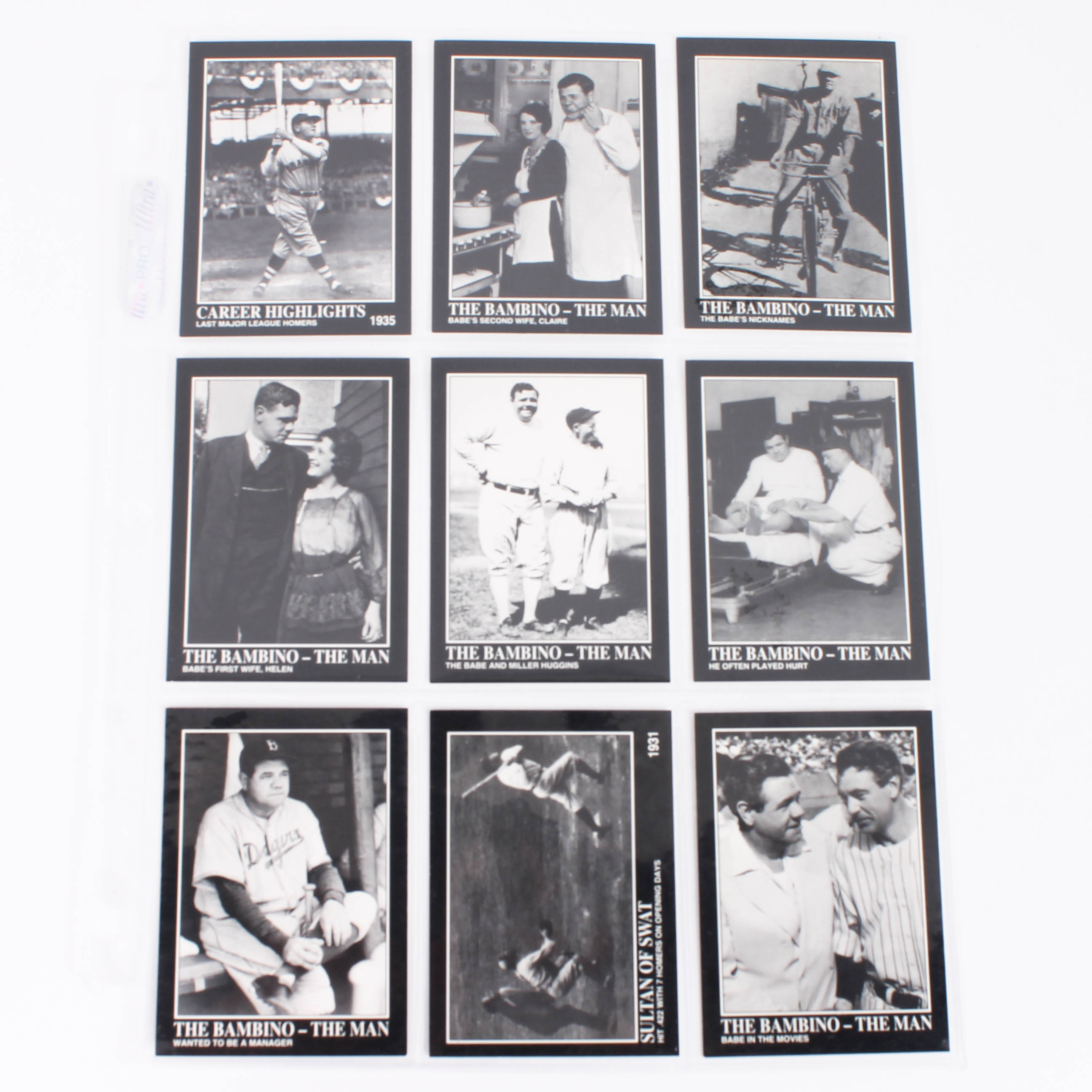Sports Card Collection by Megacards Featuring Babe Ruth