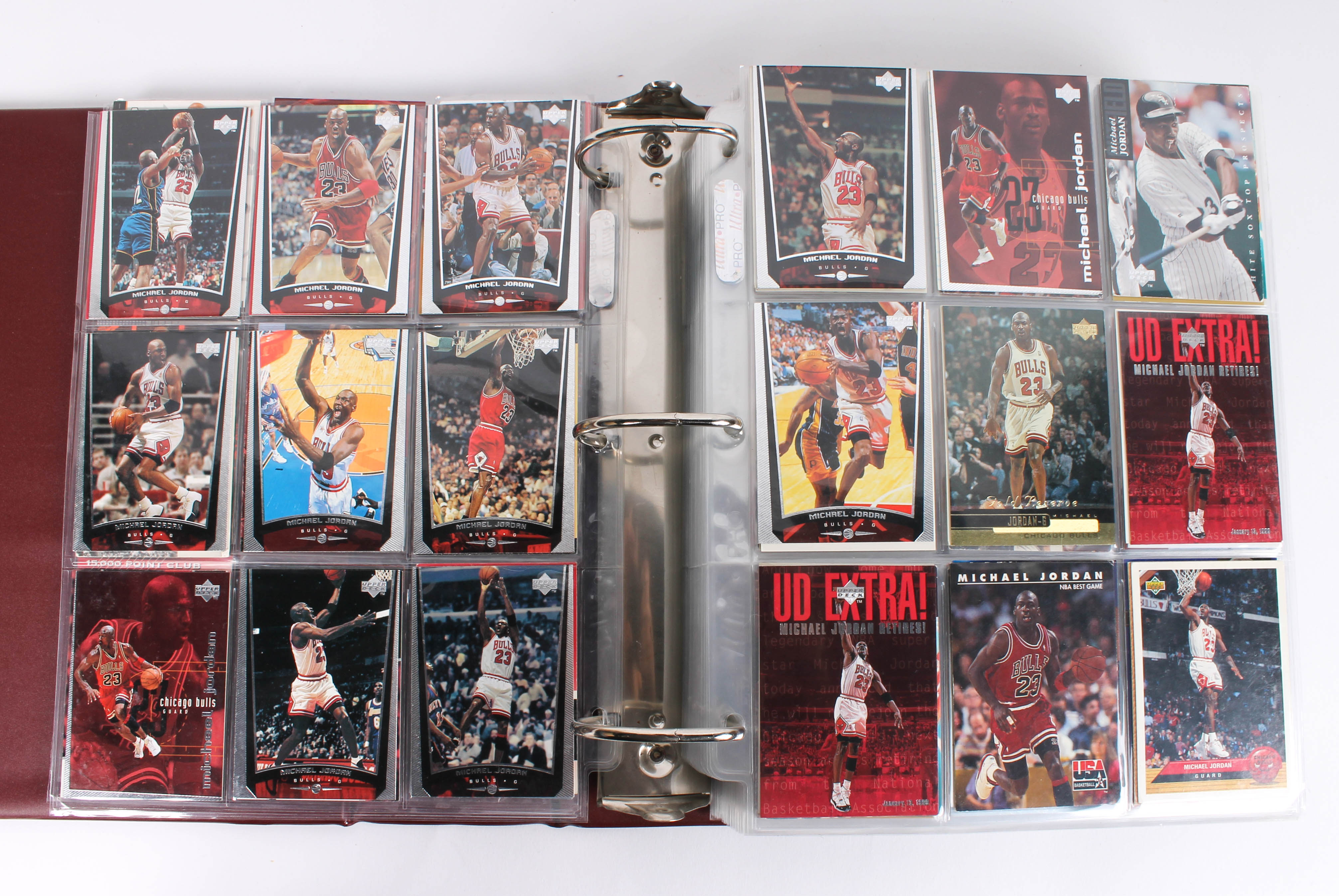 Collection of Basketball Trading Cards including Michael Jordan
