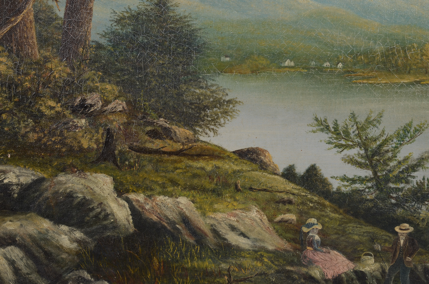 Antique Oil Painting on Canvas