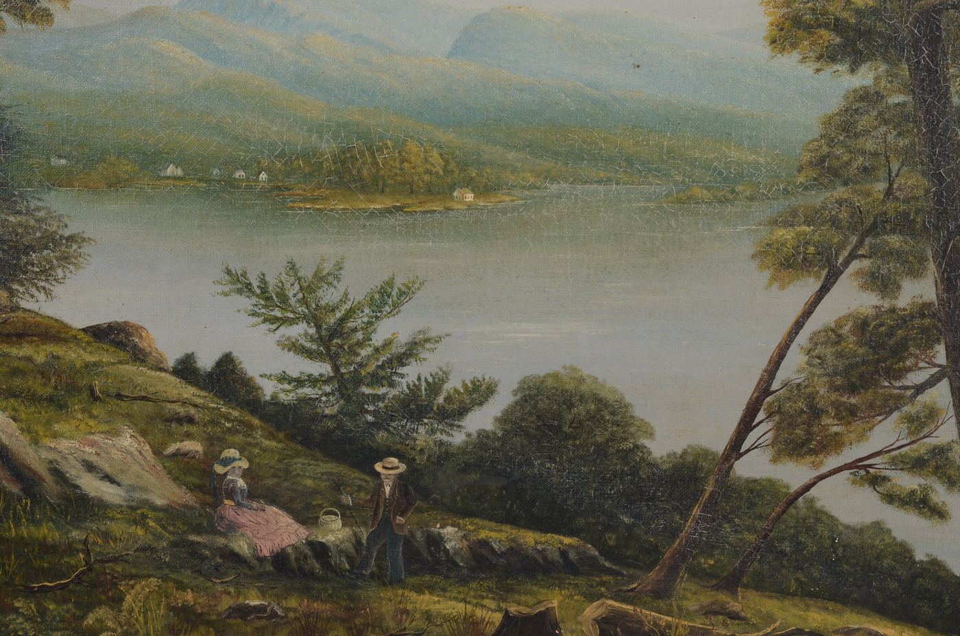 Antique Oil Painting on Canvas