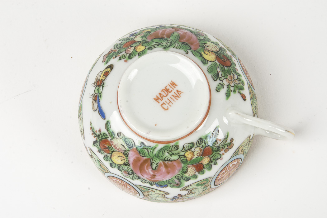 Chinese Hand-Painted Rose Medallion Rose Canton Porcelain