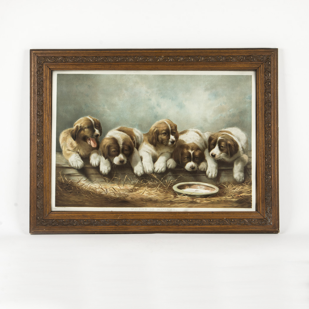 Knapp Lithograph Titled 'Where Is Mother."