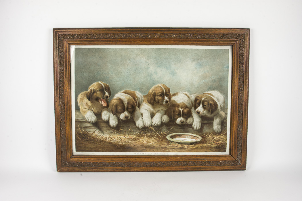 Knapp Lithograph Titled 'Where Is Mother."
