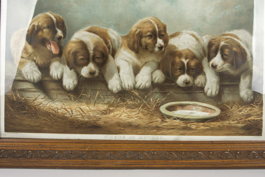Knapp Lithograph Titled 'Where Is Mother."