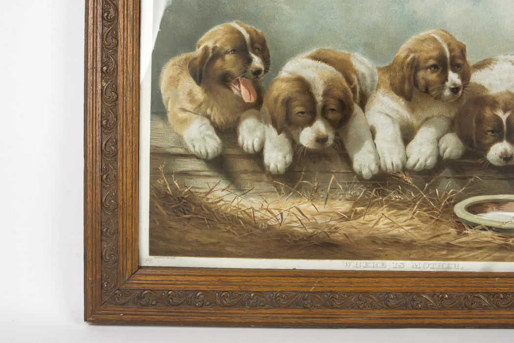 Knapp Lithograph Titled 'Where Is Mother."