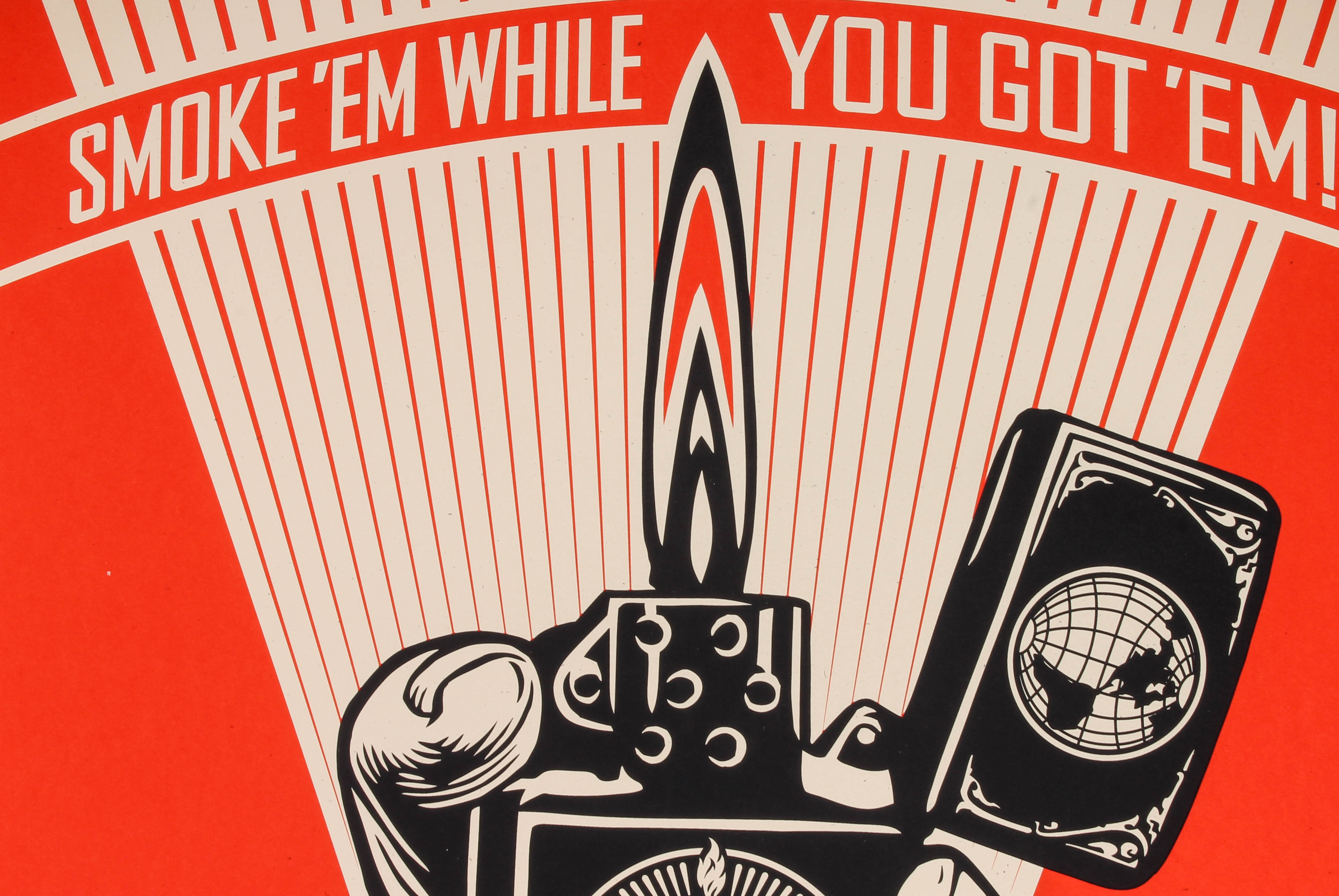 Shepard Fairey Signed Serigraph "Smoke Em While You Got Em"