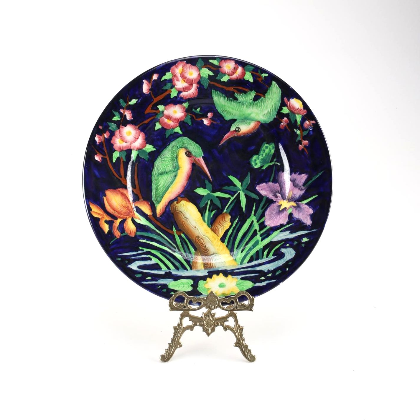 Hummingbird Plate with Brass Easel