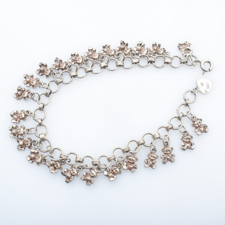 Assortment of Sterling Silver Charm Bracelets