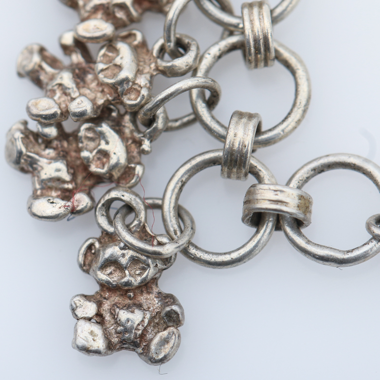 Assortment of Sterling Silver Charm Bracelets