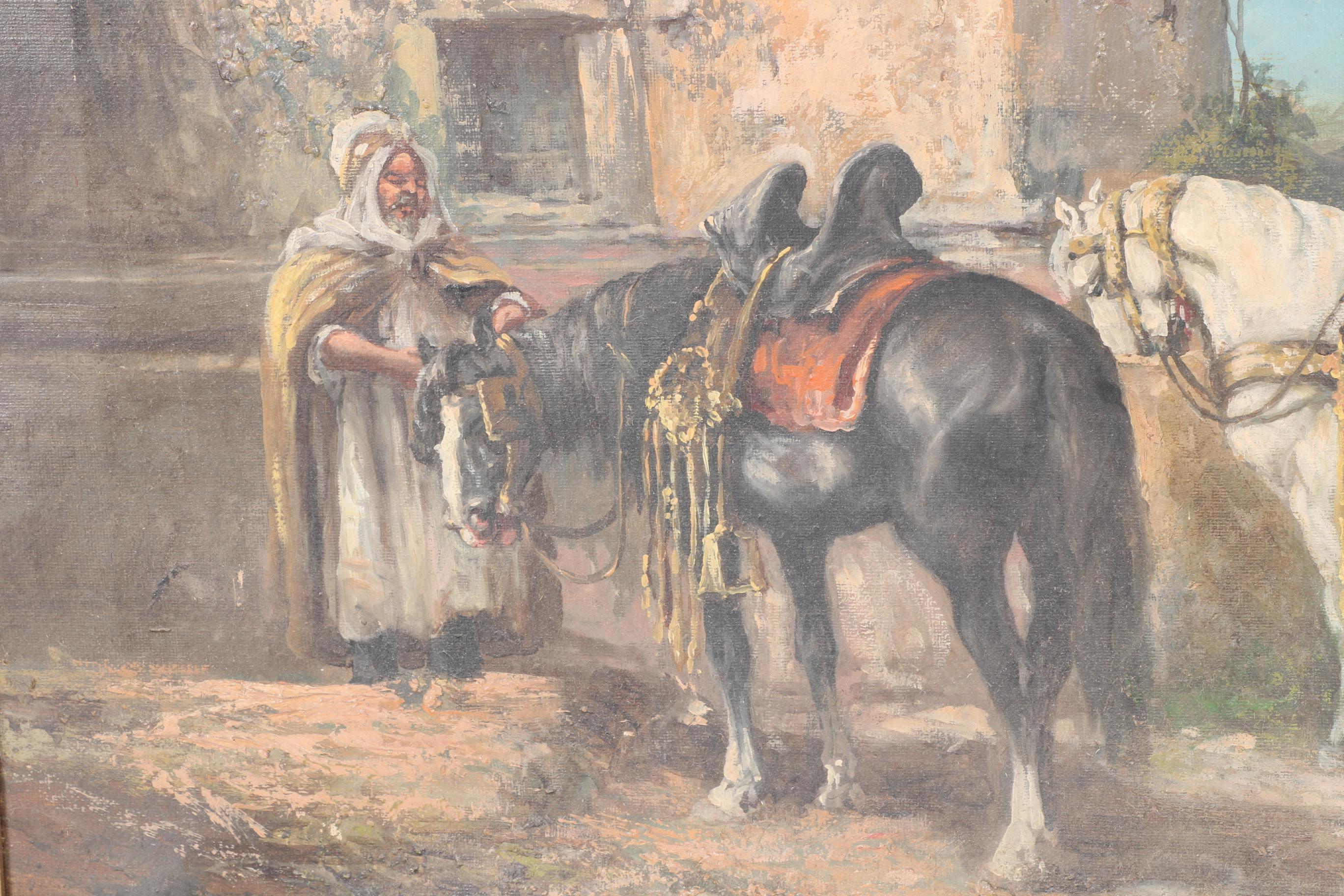 Ugo Mario Original Oil on Canvas "Pursuit of Tartars"