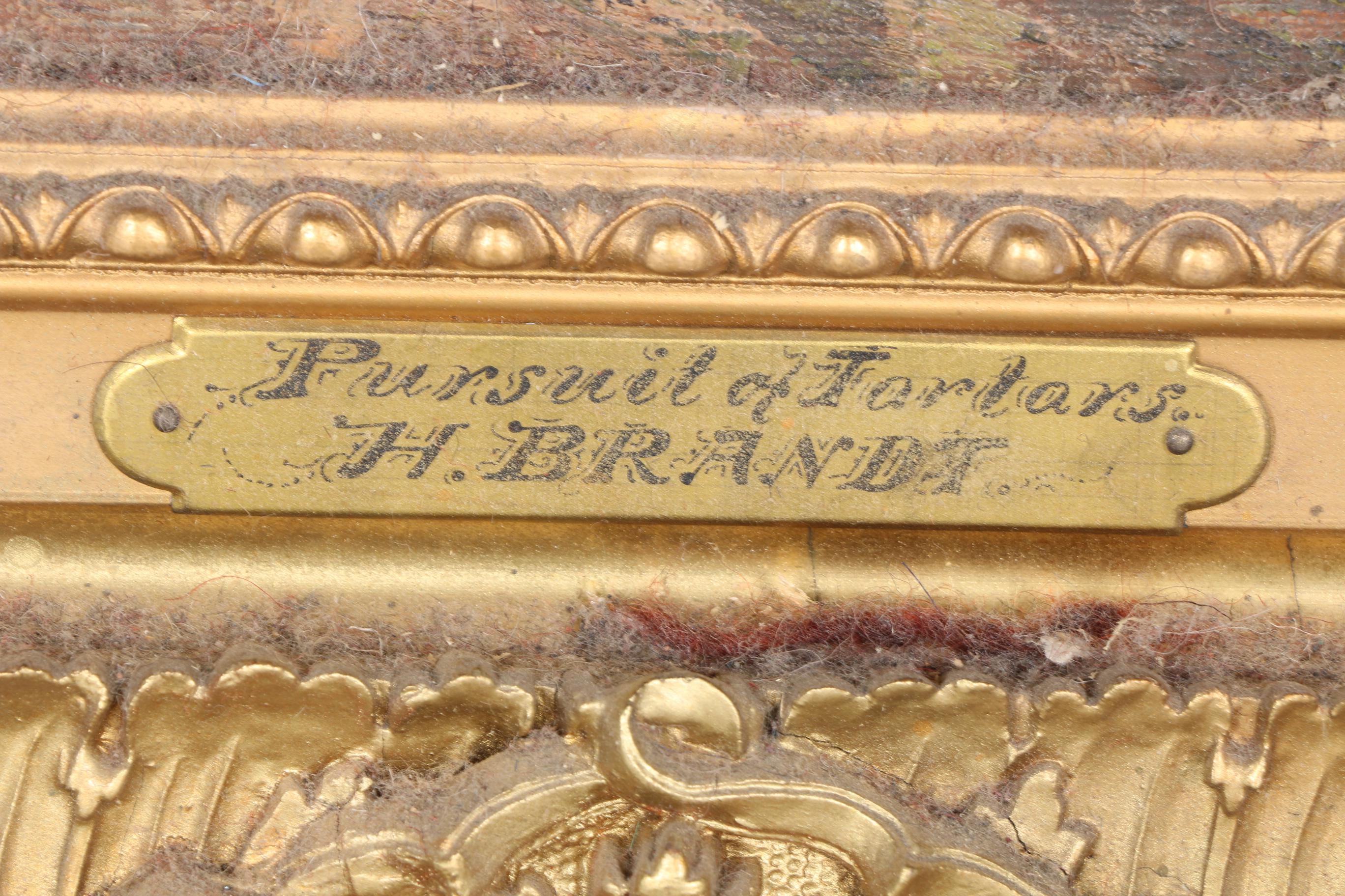 Ugo Mario Original Oil on Canvas "Pursuit of Tartars"