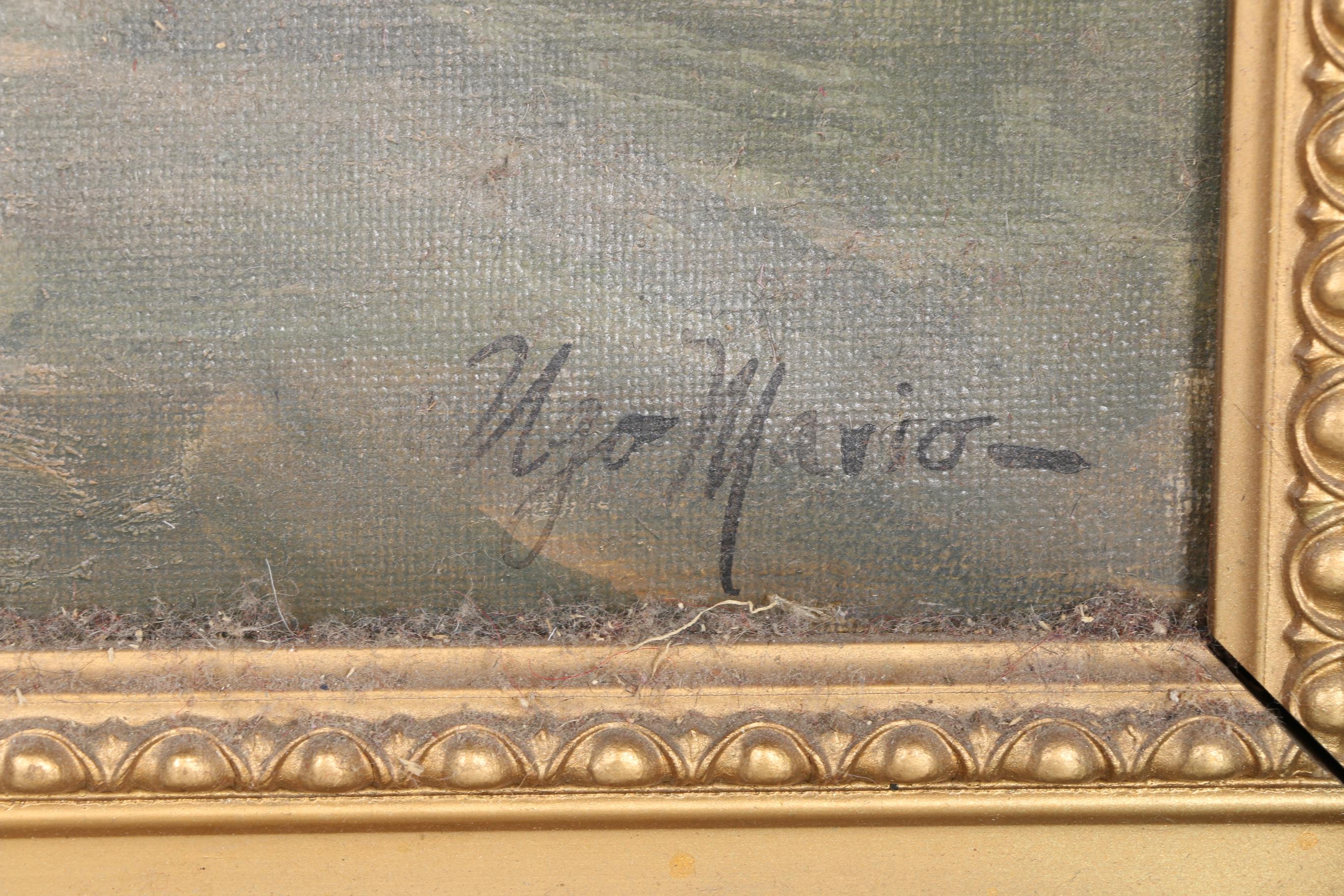 Ugo Mario Original Oil on Canvas "Pursuit of Tartars"