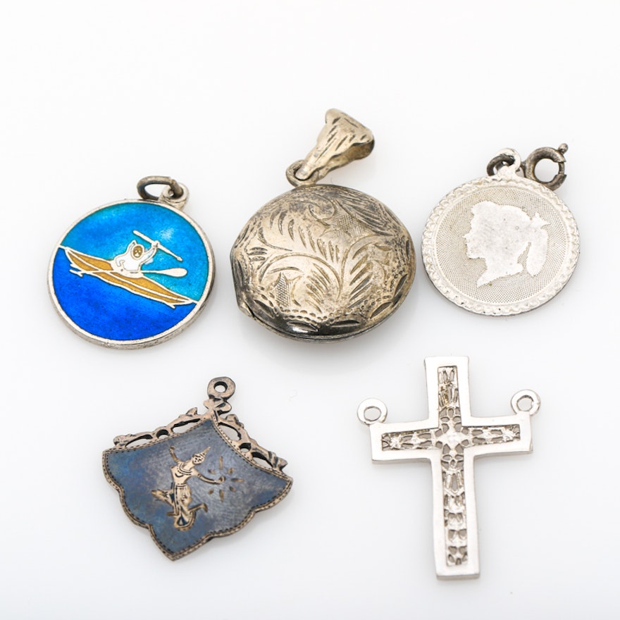 Assortment of Sterling Silver Pendants