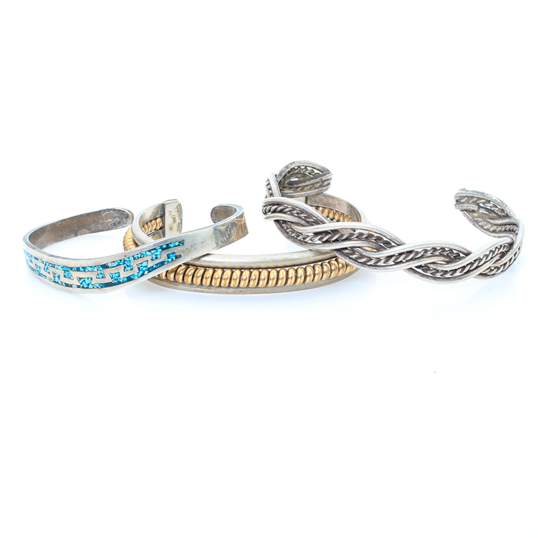 Assortment of Sterling Silver Bracelets