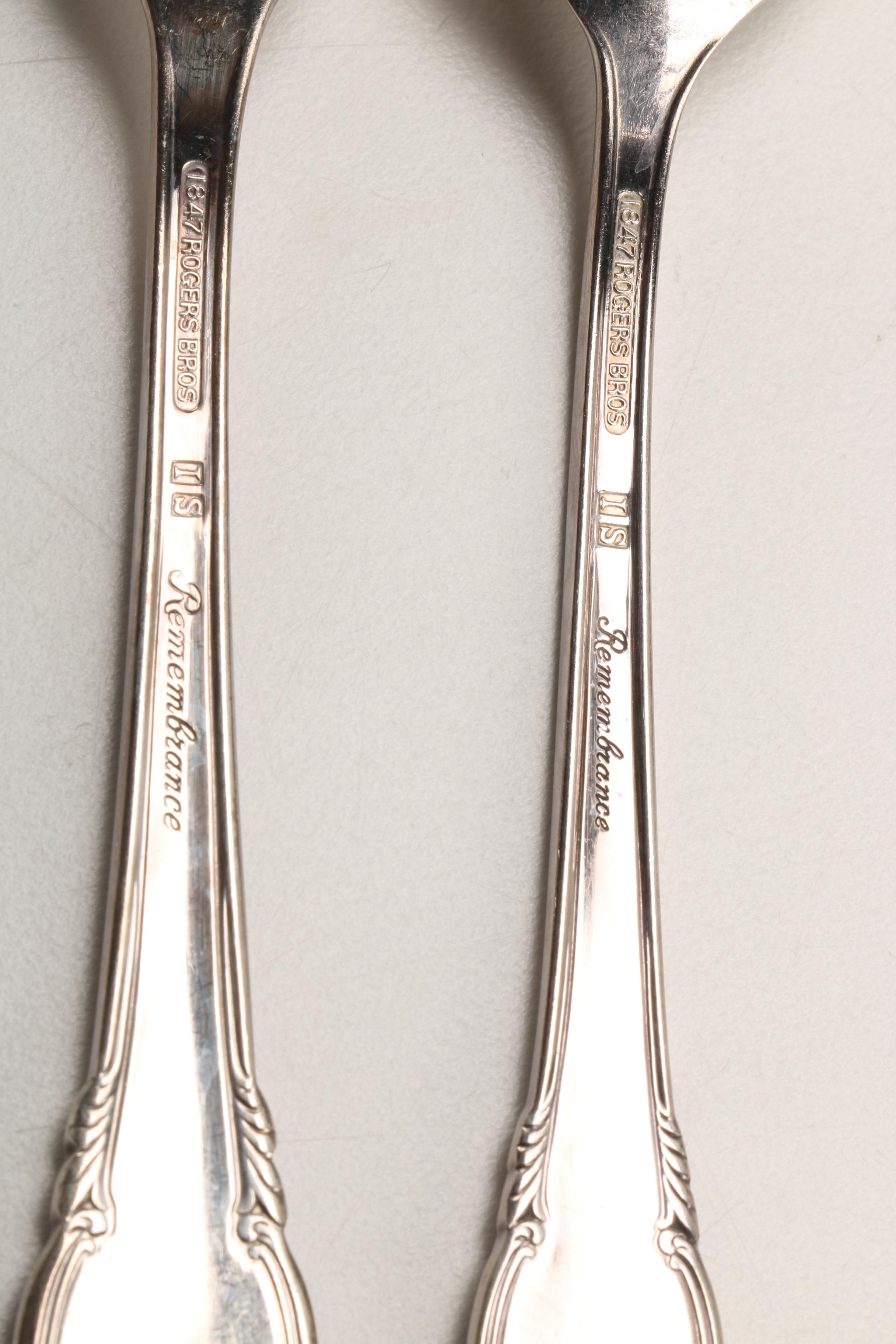 1847 Rogers Bros "Remembrance" Silver Plate Flatware