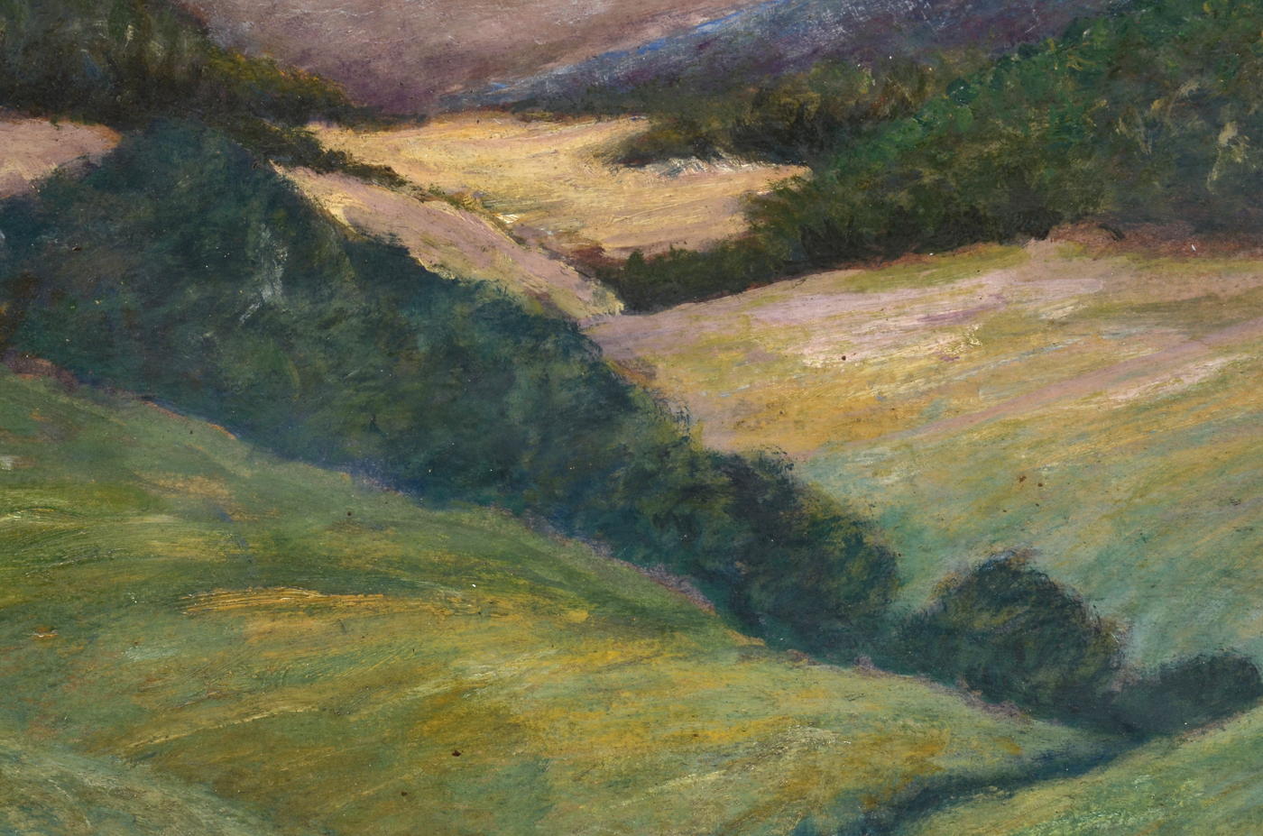 W. Woodward Original Tonalist Oil Landscape on Composite Board