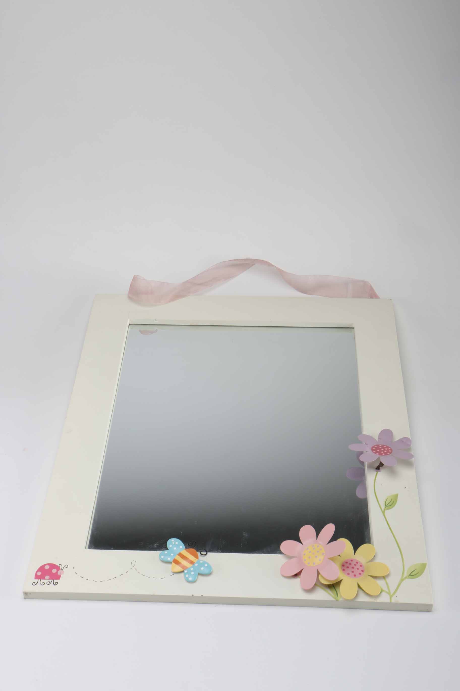 Monkey Nursery Decoration and Flower Mirror