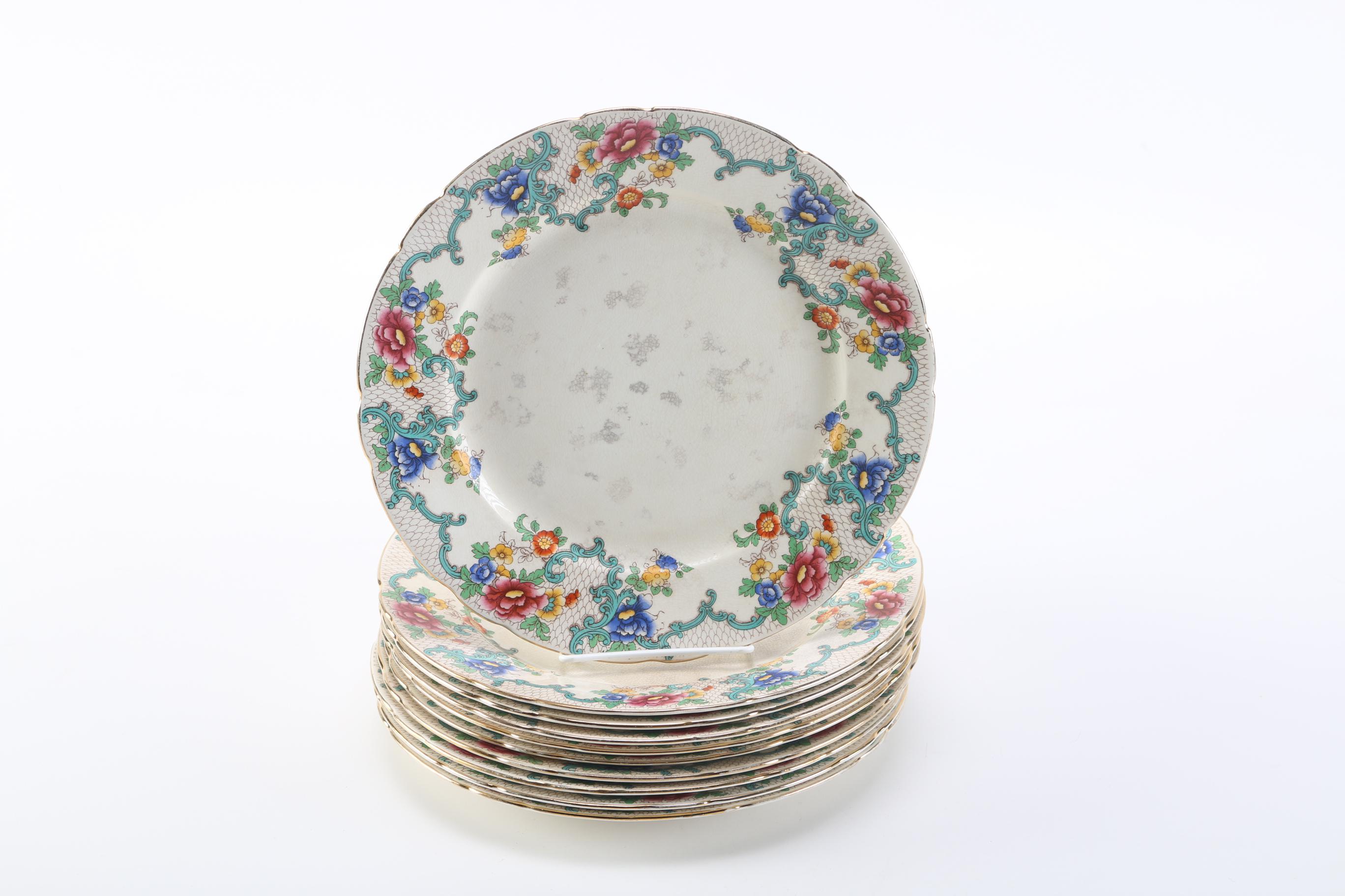 Royal Cauldon "Victoria" China Dinner Plates