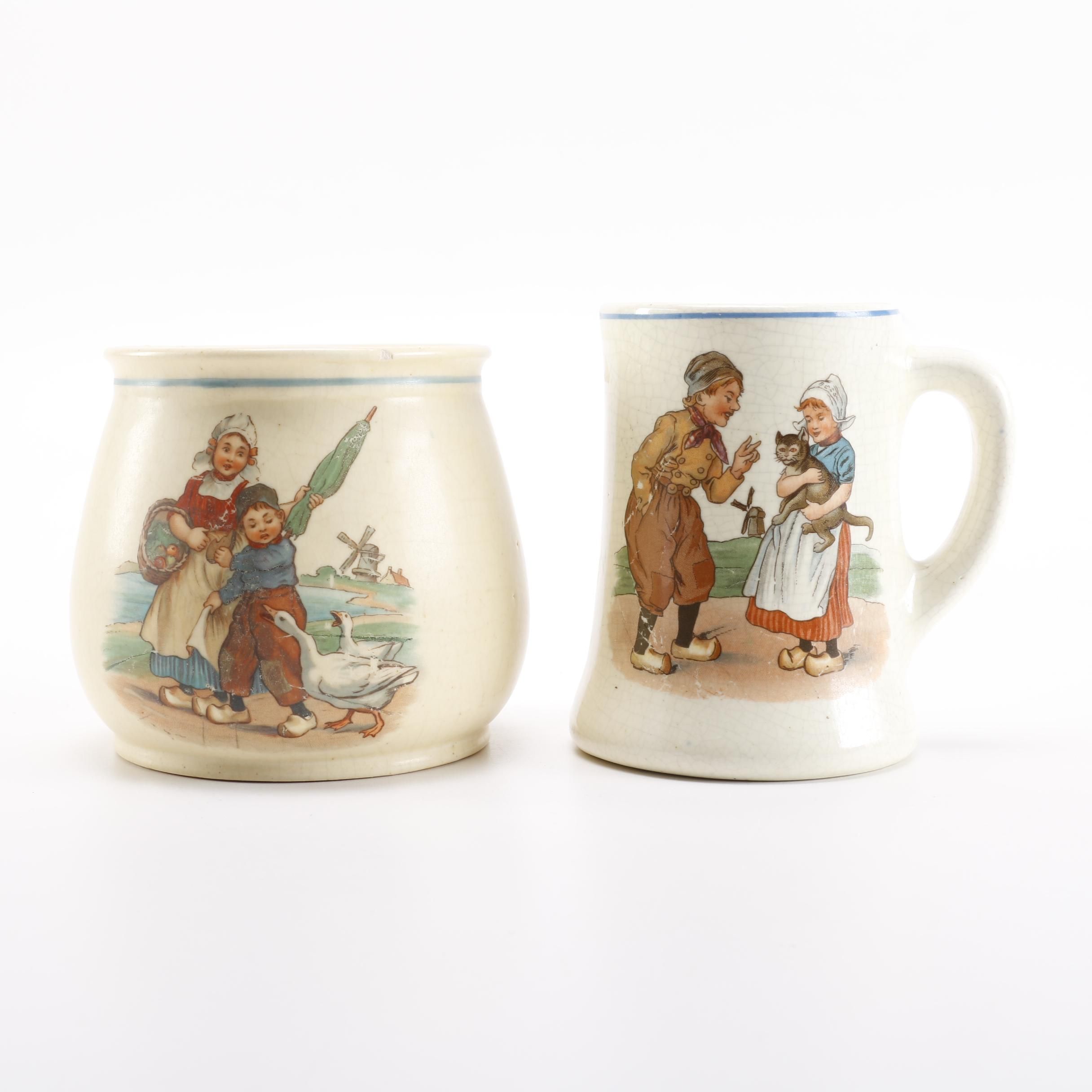 Antique Roseville Dutch Creamware