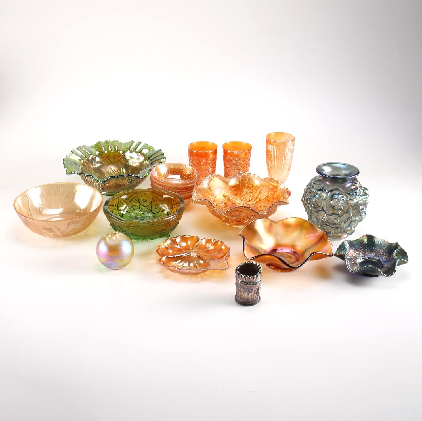Generous Collection Of Carnival Glass