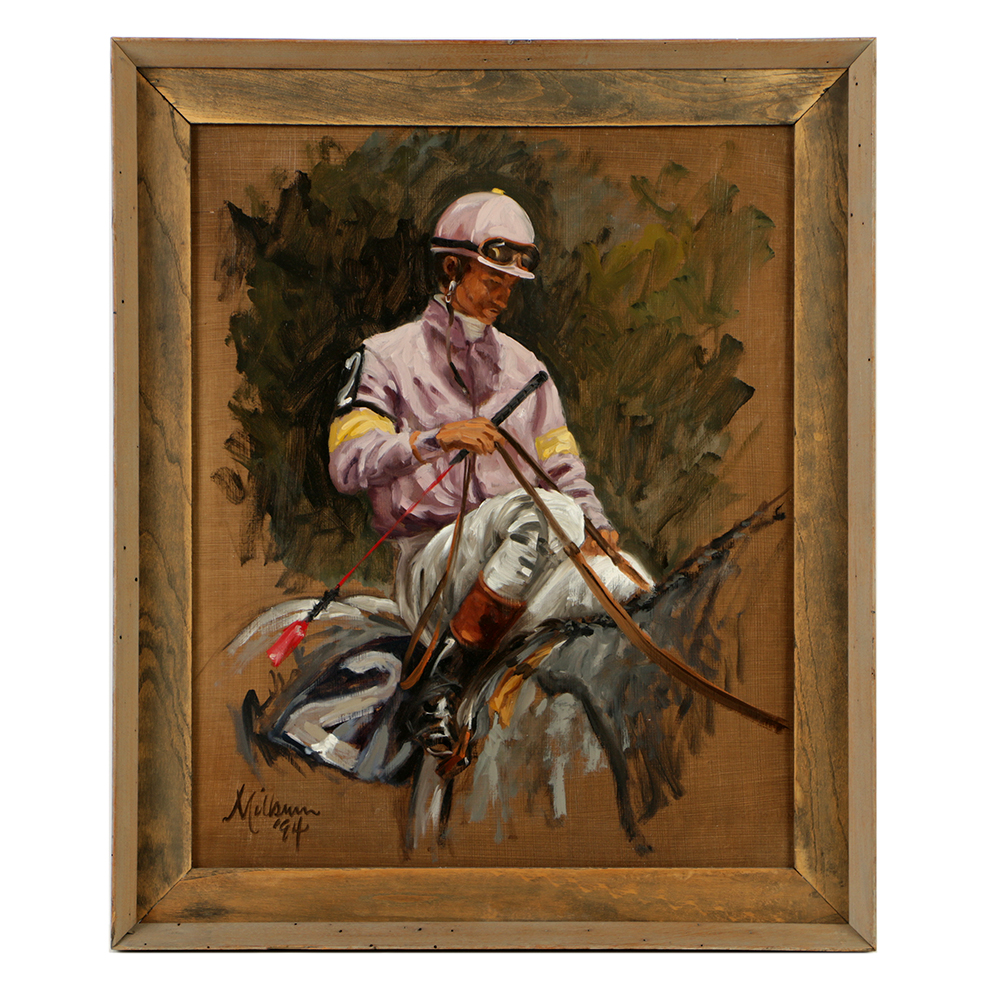 Nancy Milburn Kleck Oil Painting on Canvas Portrait of Pat Day